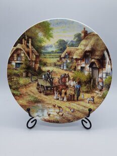 E664 Коллекционная тарелка Early Morning Milk. Винтаж. Wedgwood. Англия