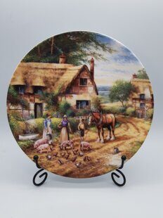 E666 Коллекционная тарелка Feeding Time. Винтаж. Wedgwood. Англия