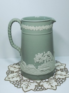 AF419 Кувшин джаспер (jasperware). Empire Porcelain Company (E. P. Co.). Антиквариат. Англия