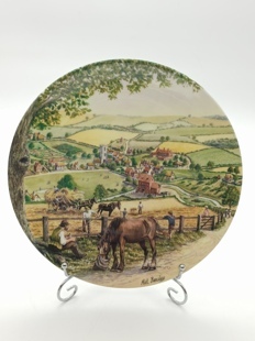 ND945 Декоративная тарелка Journey Through the Village - Milnsey Beck. Винтаж. Royal Doulton. Англия