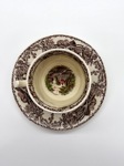Y78 Кофейная пара Rural scenes. Винтаж. Staffordshire. Англия